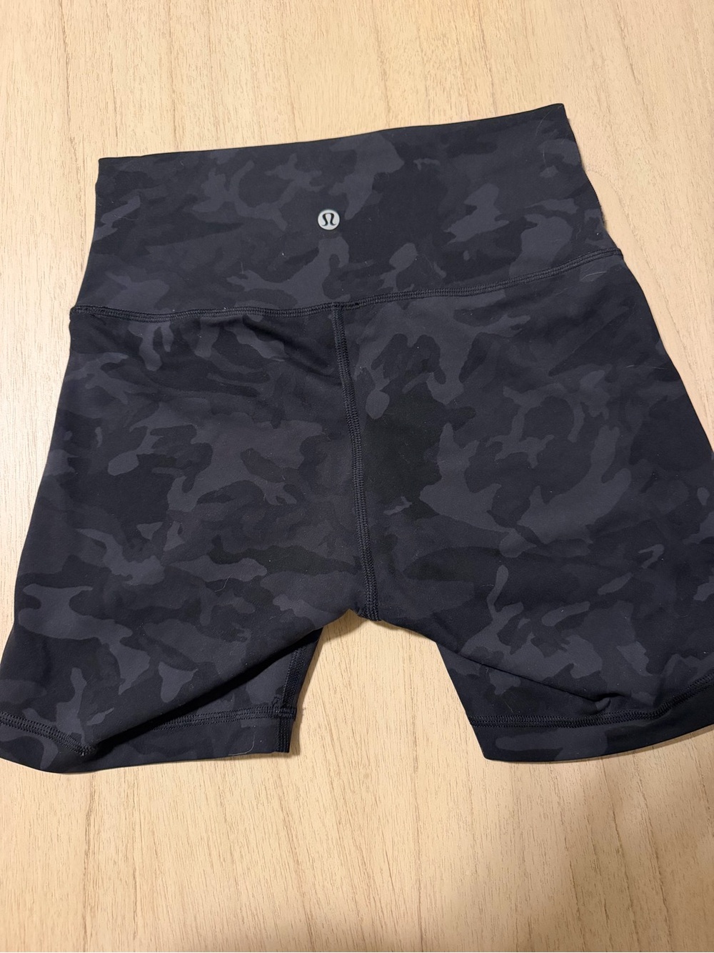 lululemon athletica Black Camo High-Rise Bike Shorts